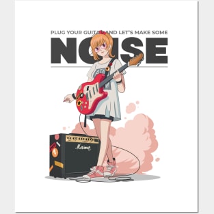 plung your guitar and lets make some noise Posters and Art